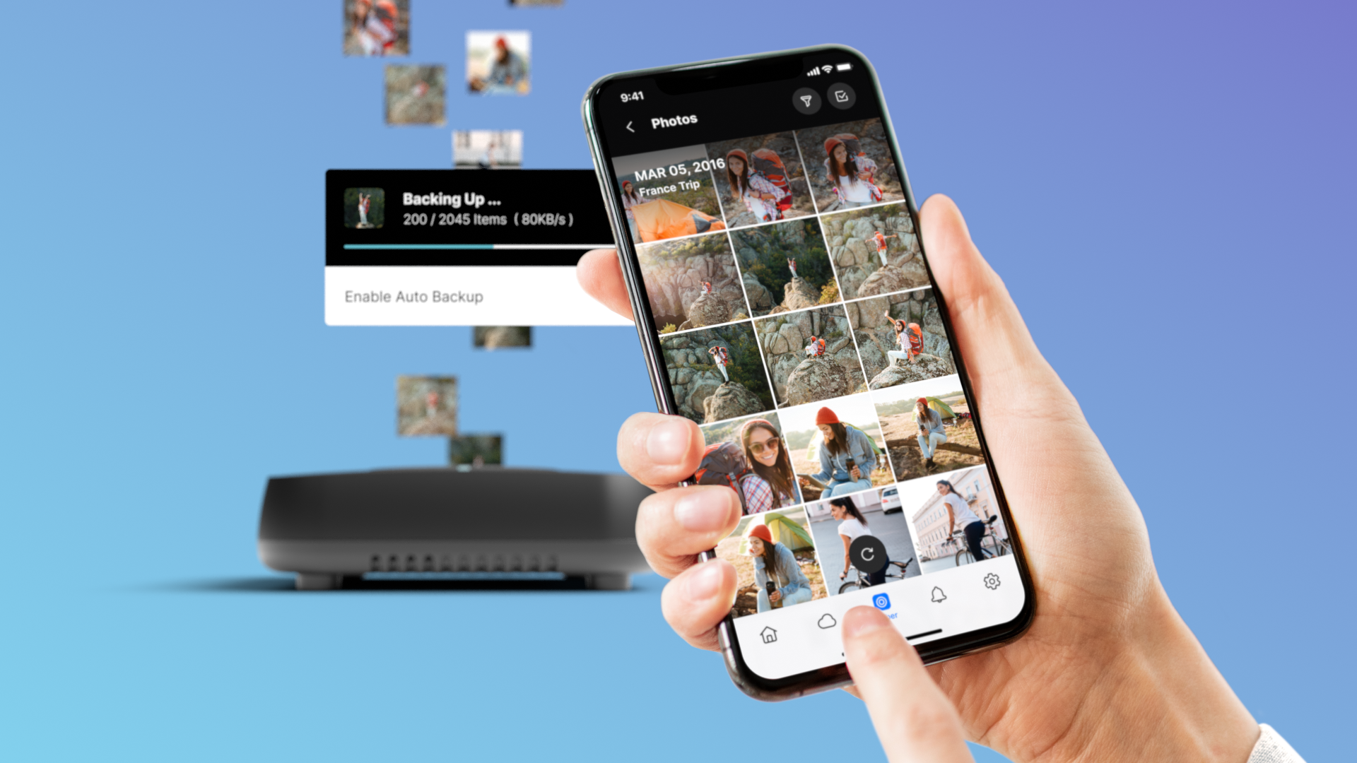 Camera roll backing up